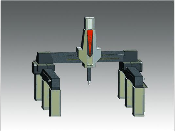 神箭系列-SWORD-天照 大型龙门式三坐标测量机，适用于航天航空、船舶、机车、汽车等大型及超大型尺寸的测量任务，可快速、高精度完成各种复杂工件的测量。 机型特点 三轴全天然花岗岩构